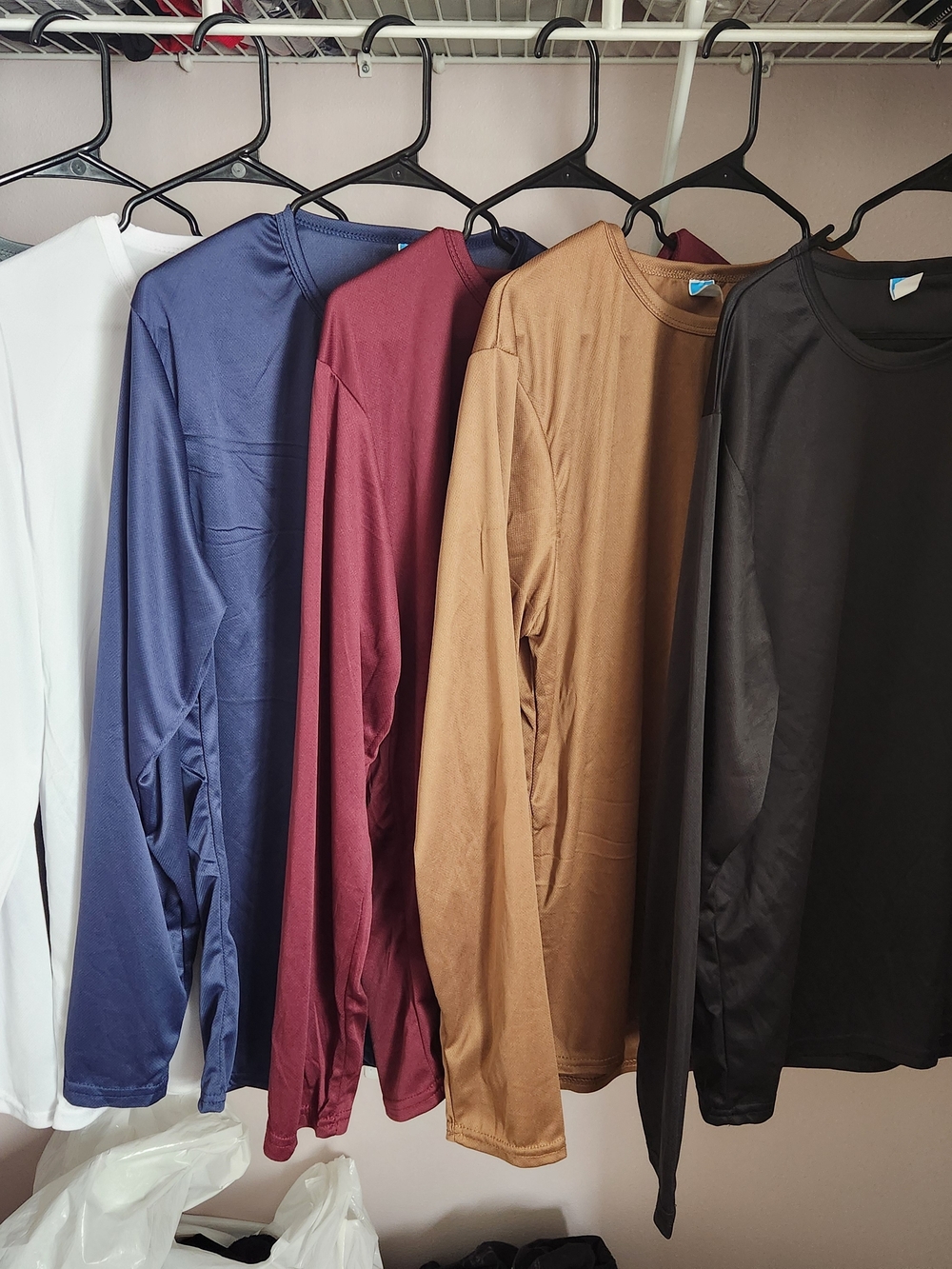 NWOT Set Of 6 Classic Long-Sleeve Crew Neck Men's Shirts